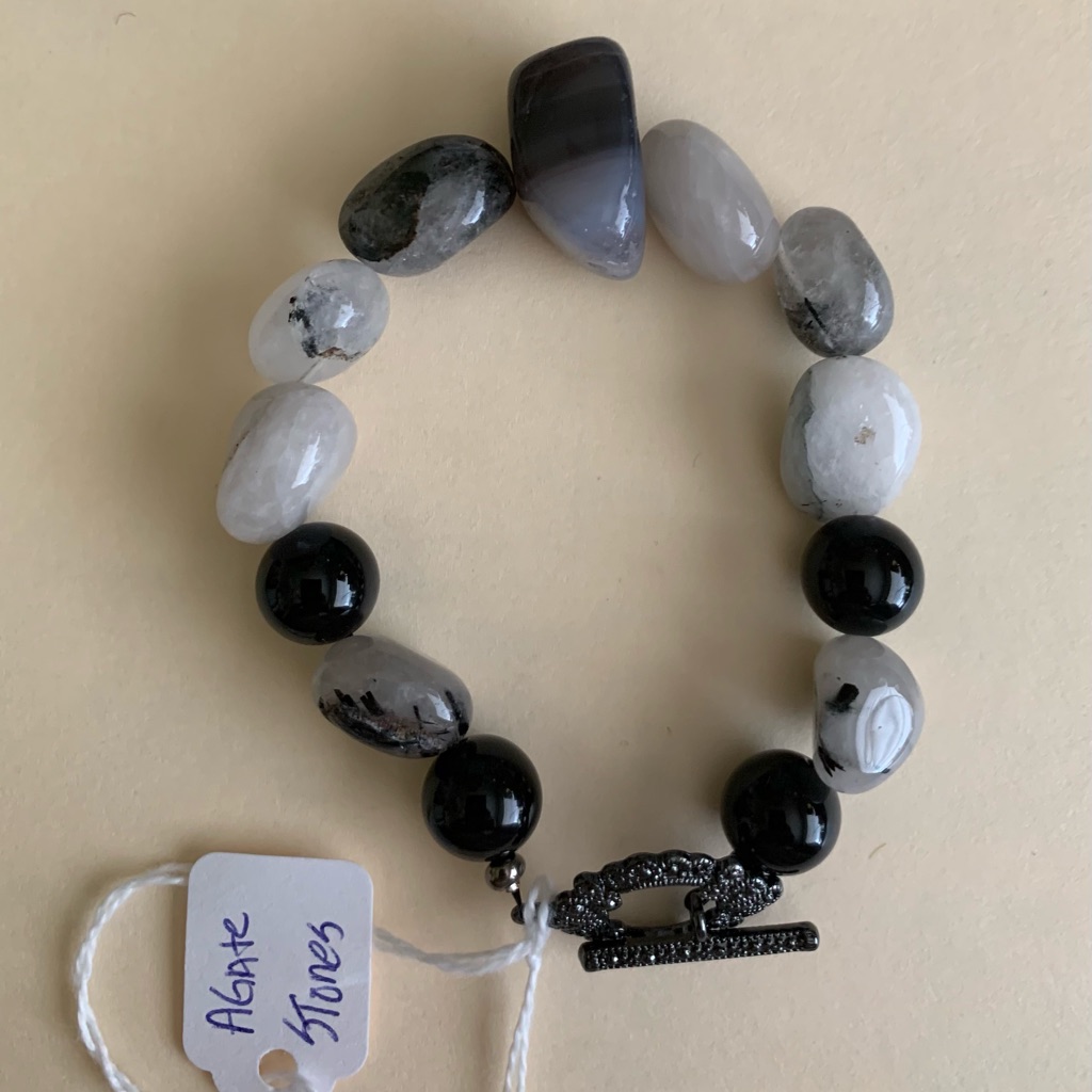 New Agate Stone Beaded Bracelet